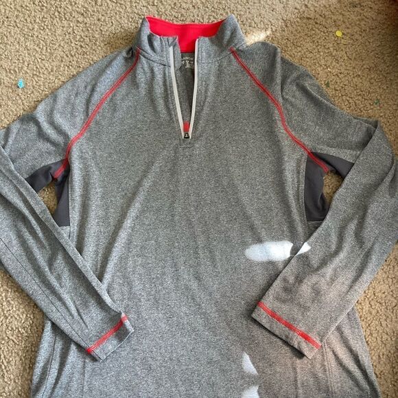 Mens Lands End Quarter Zip Athletic Pullover - Picture 1 of 2